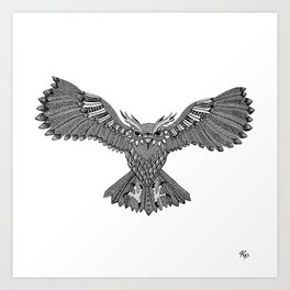 Geo-Owl Art Print