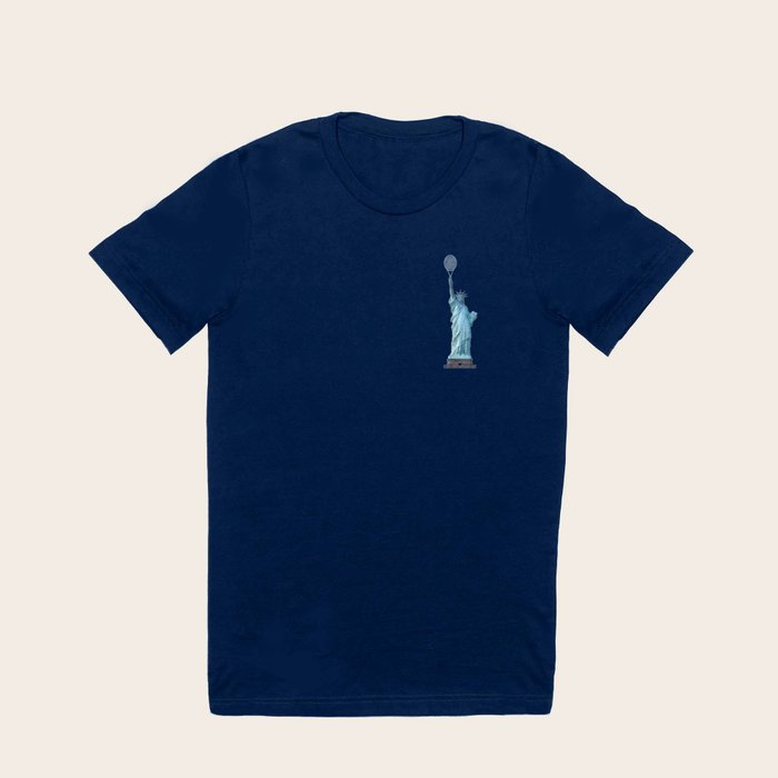 Statue of Liberty with Tennis Racquet T Shirt by WIGEGA Society6