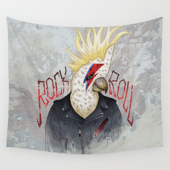 ROCK & ROLL BIRD!! Wall Tapestry