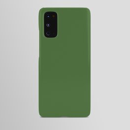 Dark Green Solid Color Pantone Treetop 18-0135 TCX Shades of Green Hues Android Case