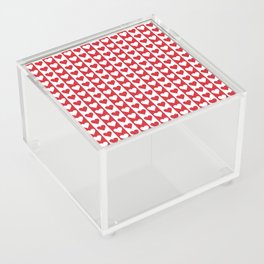 Red and White Heart Pattern | Red Hearts | Love | Romance | Valentines | Patterns | Acrylic Box
