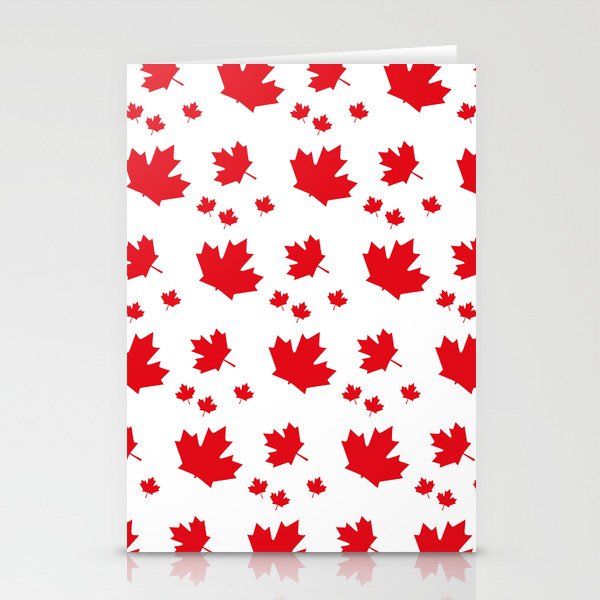 Canada Maple Leaf-Large-White Stationery Cards