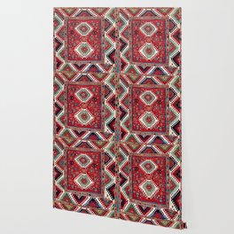 Borjalou Kazak Southwest Caucasus Antique Rug Wallpaper