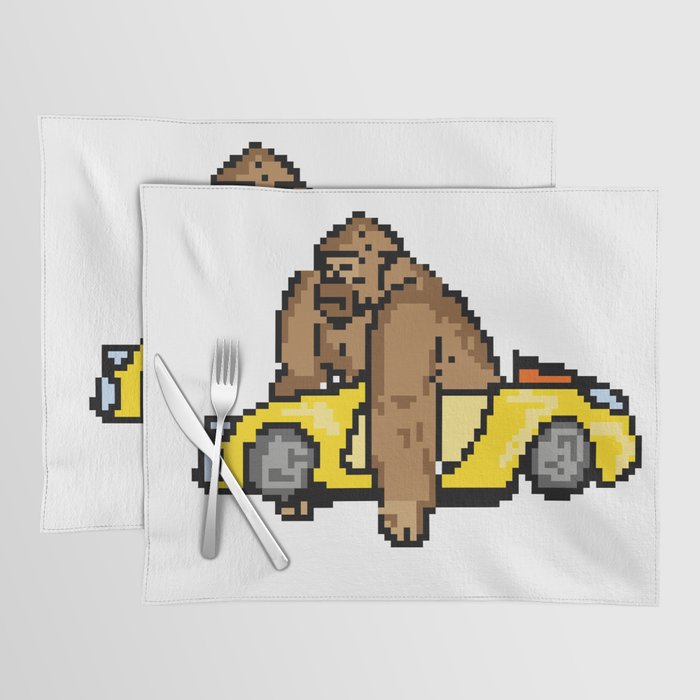 gorilla in a car Placemat