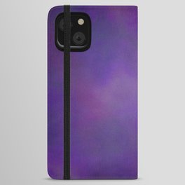 Abstract Soft Watercolor Gradient Ombre Blend 14 Dark Purple and Light Purple iPhone Wallet Case