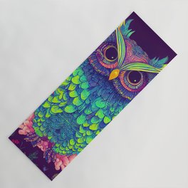 Colorful Owl Yoga Mat