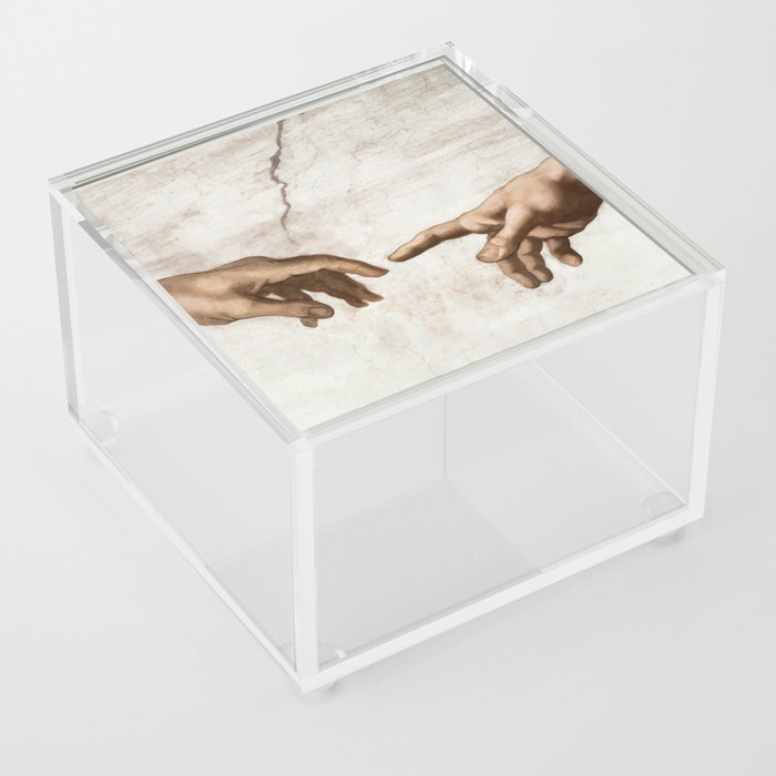 Michelangelo - The Creation of Adam Detail Acrylic Box