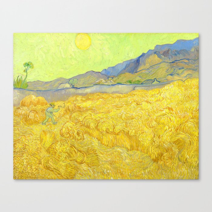 Vincent van Gogh "Wheatfield with a reaper" Canvas Print