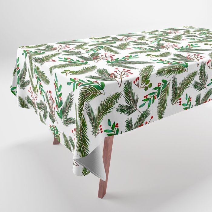 Tree Branches And Berries, Tree Branch Tablecloth