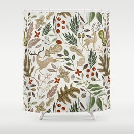 Christmas in the wild nature Shower Curtain