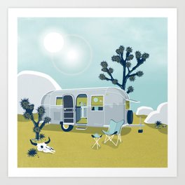 Airstream in the Desert Art Print | Vintageairstream, Desertliving, Tinyhome, Katrinqueck, Painting, Luxurycamping, Catherineholm, Airstream, Nomad, Katqueck 