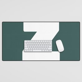 Z (White & Dark Green Letter) Desk Mat