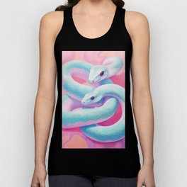 Snakes, pastel, dreamy, pink, teal  Tank Top