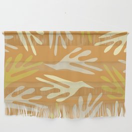 Ailanthus Cutouts Midcentury Modern Abstract Pattern in Honey Mustard Gold Wall Hanging