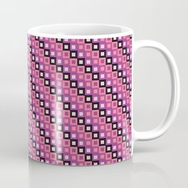 Vintage Art Deco Cube Pattern Magenta And Pink Retro Boho Aesthetic Mug