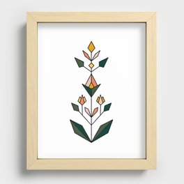 Geometric Wildflower Recessed Framed Print