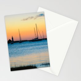 Scituate Lighthouse Silhouette Stationery Cards