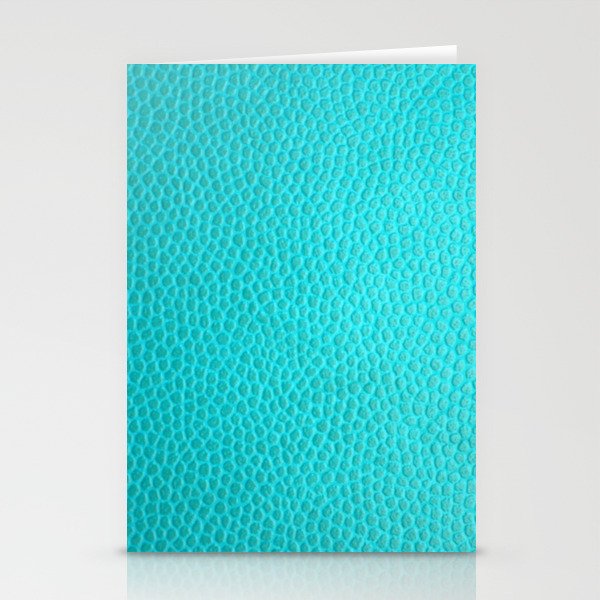 Textured Faux Leather - Turquoise Stationery Cards