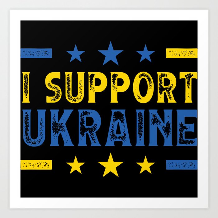 Save Ukraine save humanity Ukrainian colors Art Print