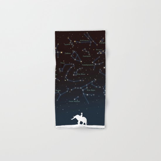 Falling star constellation Hand & Bath Towel