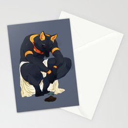 Anubis curious about a Sprout Stationery Cards