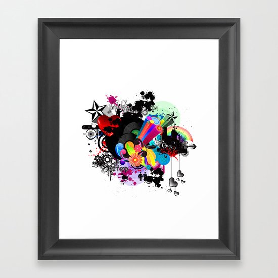 Retro Framed Art Print