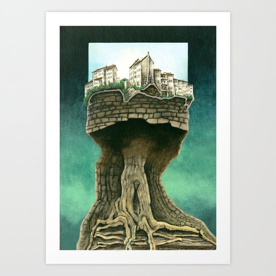 City on a tree Art Print