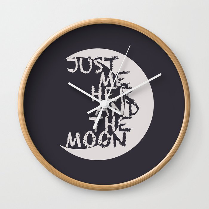 Just Me, Her and the Moon Wall Clock