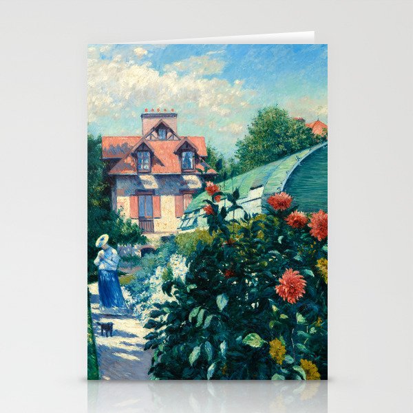 Dahlias, Garden at Petit Gennevilliers, 1893 by Gustave Caillebotte Stationery Cards