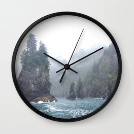 Kenai Fjords Pillars - 1 Wall Clock