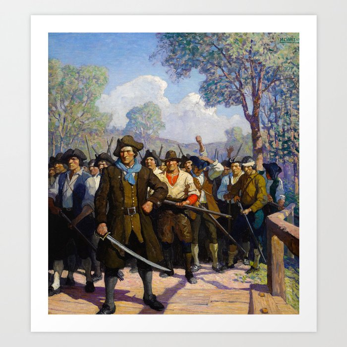 Independence Day, At Concord Bridge, 1921 by Newell Convers Wyeth Art Print