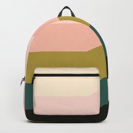 Retro Shapes 6 | Blush Pink and Green Backpack