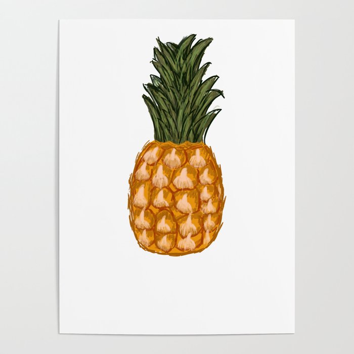 Pineapple In Different Languages Poster by DogBoo Society6