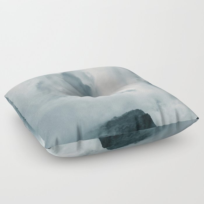 Close-up Of A Wild Waterfall In Iceland Floor Pillow