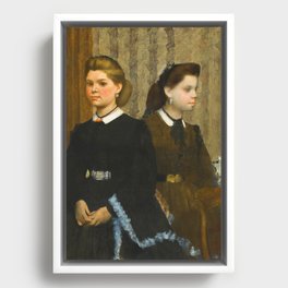 Edgar Degas "The Bellelli Sisters (Giovanna and Giuliana Bellelli)" Framed Canvas