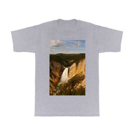 Majestic Yellowstone Upper Falls T Shirt | Color, Digital, Photo, Landscape, Nature 