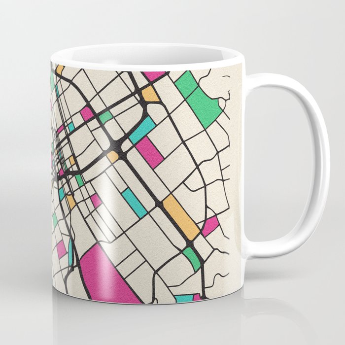 Colorful City Maps: San Jose, California Coffee Mug