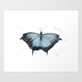 Blue Butterfly 3 Art Print