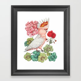 Parrot floral Framed Art Print