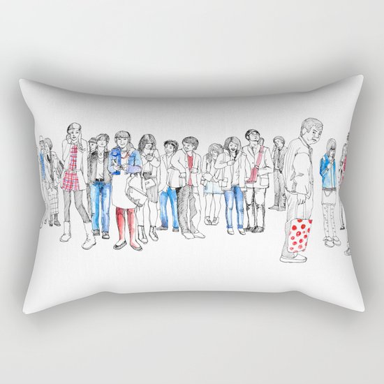 In Moments of Waiting Rectangular Pillow