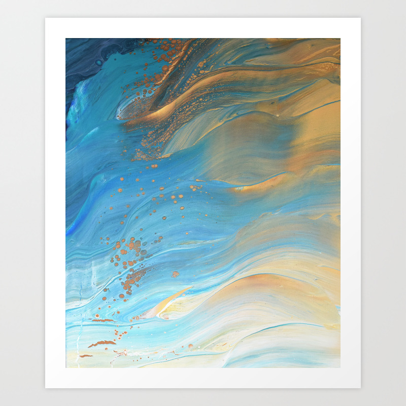 Fairy Wings Acrylic Pour Painting Art Print By Bethanyjoydesign