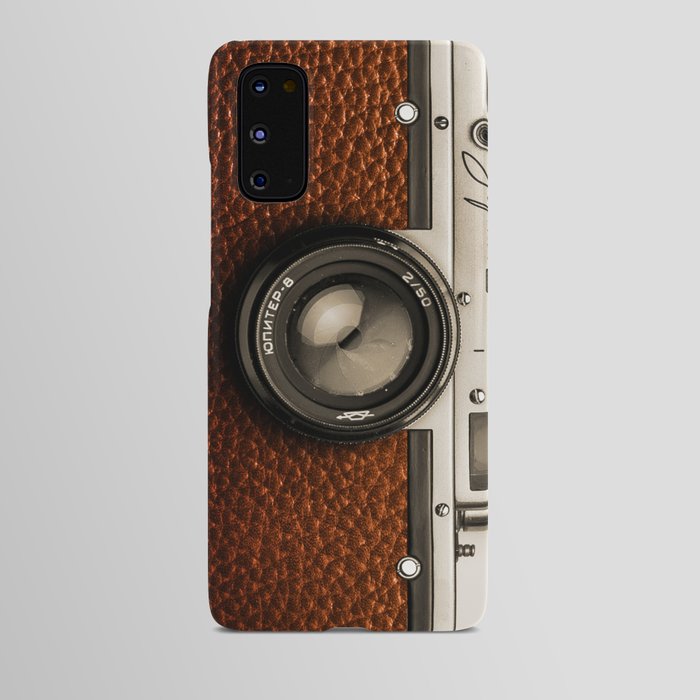 Classic camera with light brown leather for phone case Android Case