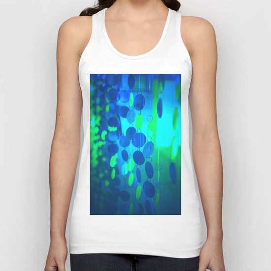 UNDERWATER GLAM CIRCLES #Blue #2 Unisex Tank Top