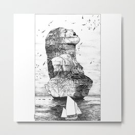 asc 757 - La nostalgie est une île (The remains) Metal Print | Curated, Ink Pen, Drawing 