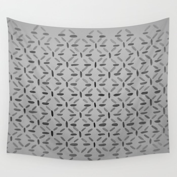 grey line pattern Wall Tapestry