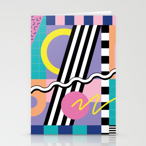 Memphis pattern 85 - 80s / 90s Retro Stationery Cards