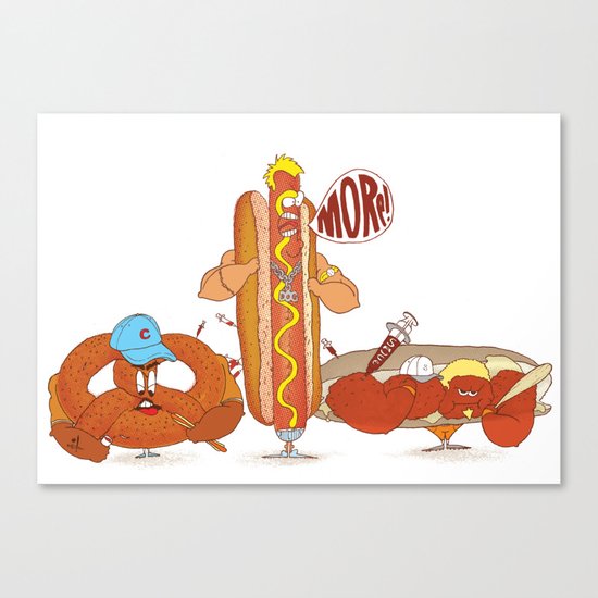 Baseball Food Canvas Print
