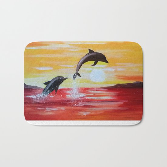 Dolphins Bath Mat