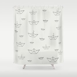 Paper ships Shower Curtain