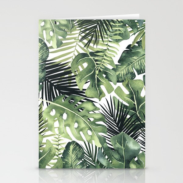 Tropical Leaves Stationery Cards